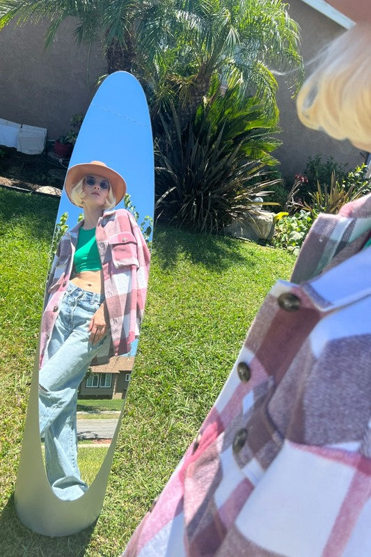 1001(2S/2M/2L)-PLAID SHACKET WITH POCKETS