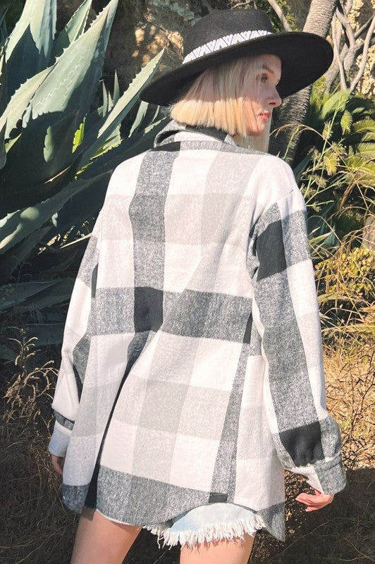 1001(2S/2M/2L)-PLAID SHACKET WITH POCKETS