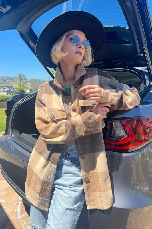 1001(2S/2M/2L)-PLAID SHACKET WITH POCKETS