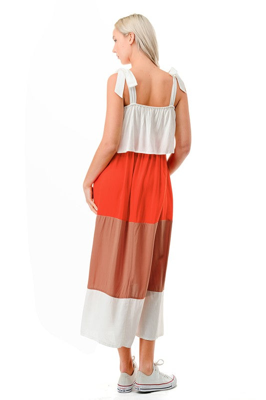 1178(2S/2M/2L)-COLOR BLOCK MIDI DRESS