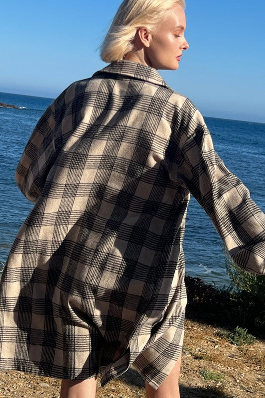 PLAID SHACKET WITH POCKETS